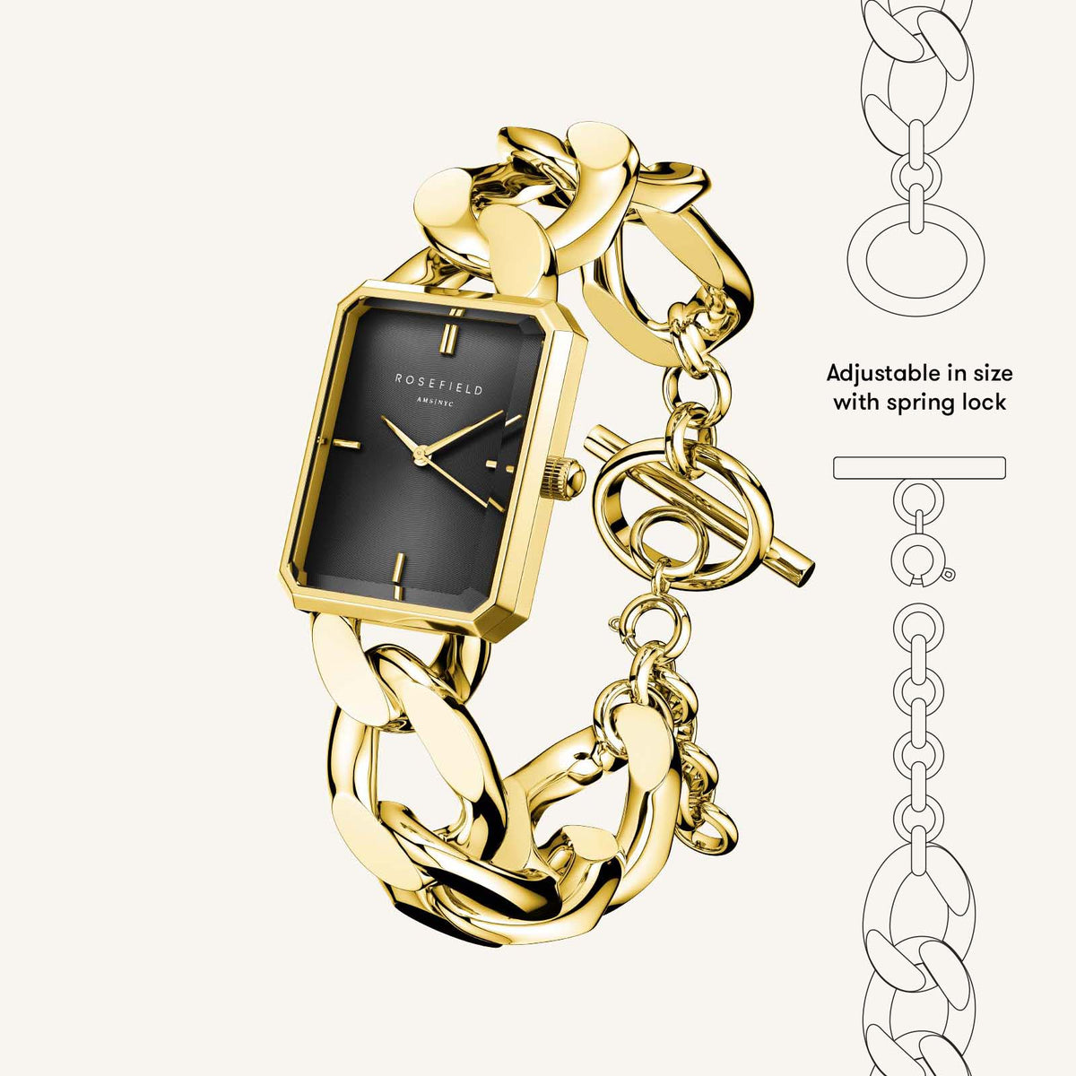 Rosefield - Octagon Black Gold
