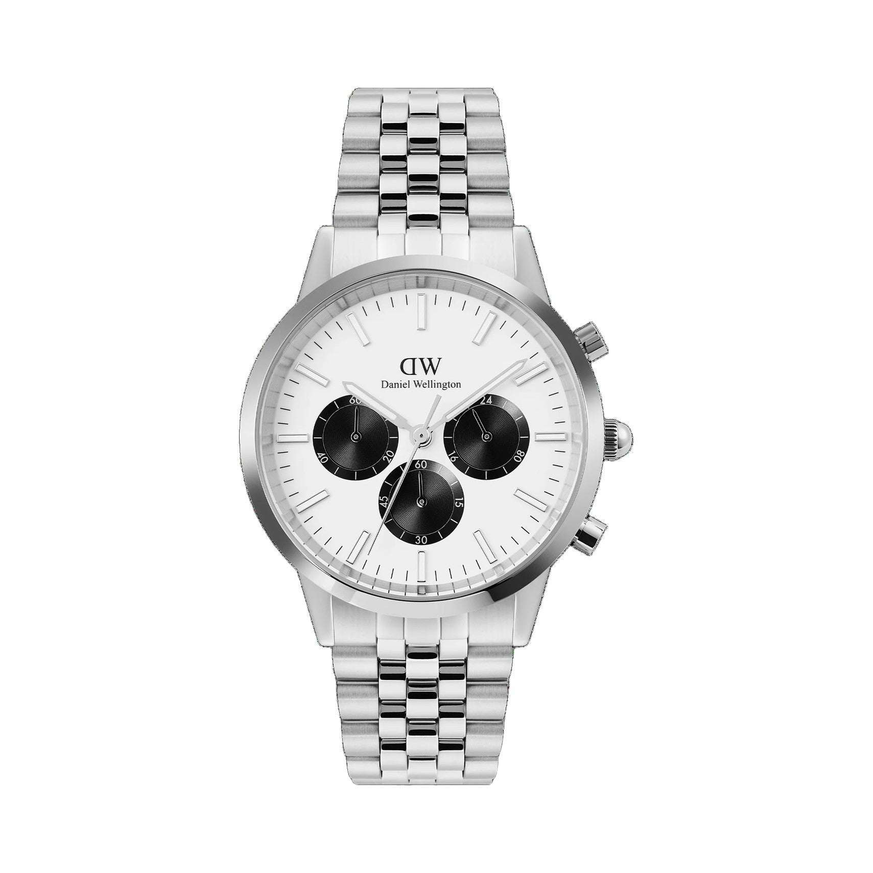 Daniel Wellington - Iconic Chronograph Arch 5-Link Off-White Panda