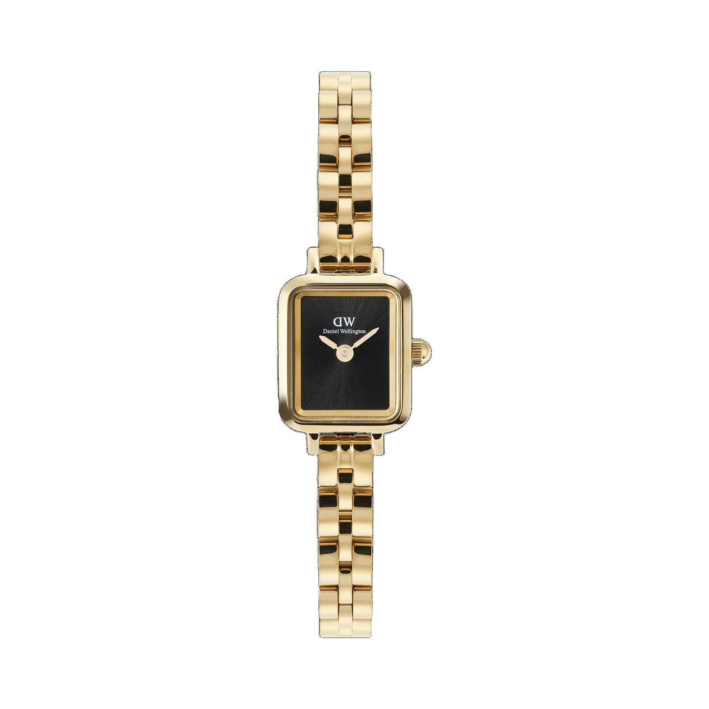 Daniel Wellington -Quadro Mini Arch 3-link Onyx Sunray Gold