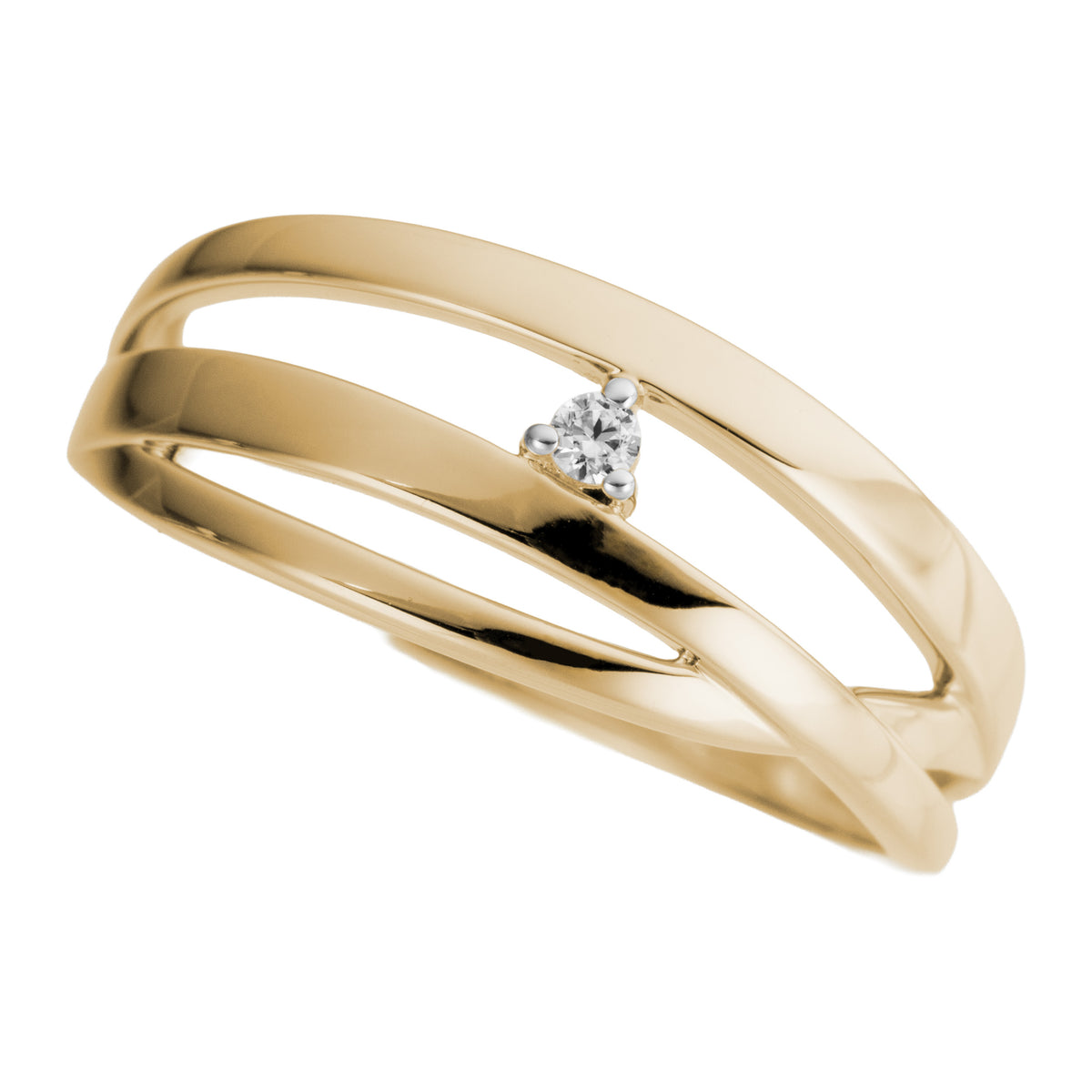 14kt gullhringur  0,030 bb