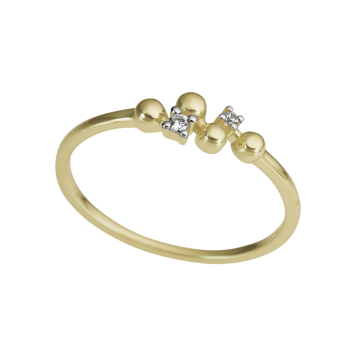 14kt gullhringur  0,030 bb