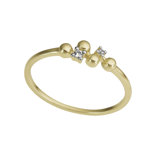 14kt gullhringur  0,030 bb