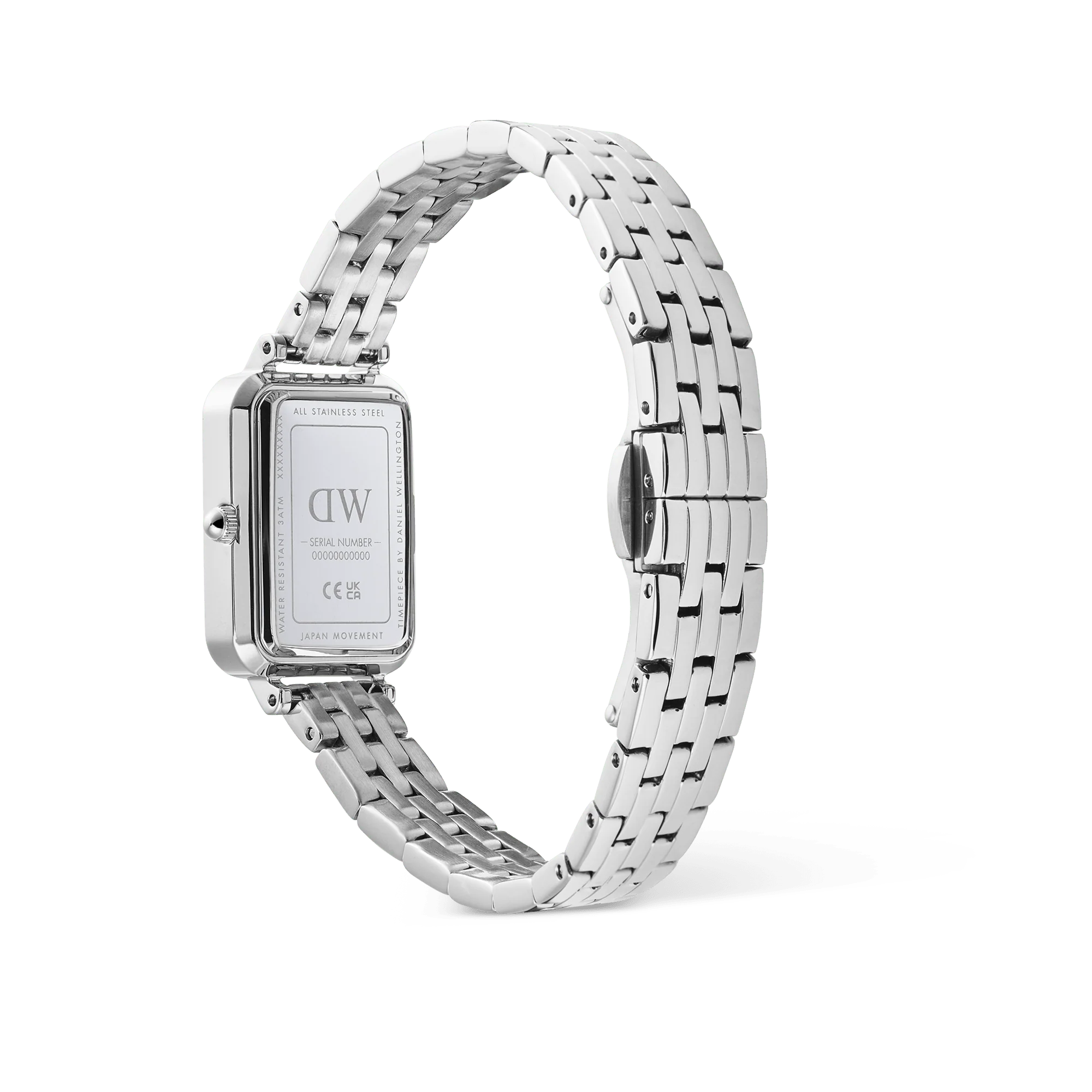 Daniel Wellington - Quadro Roman Numerals Date 5-link Silver