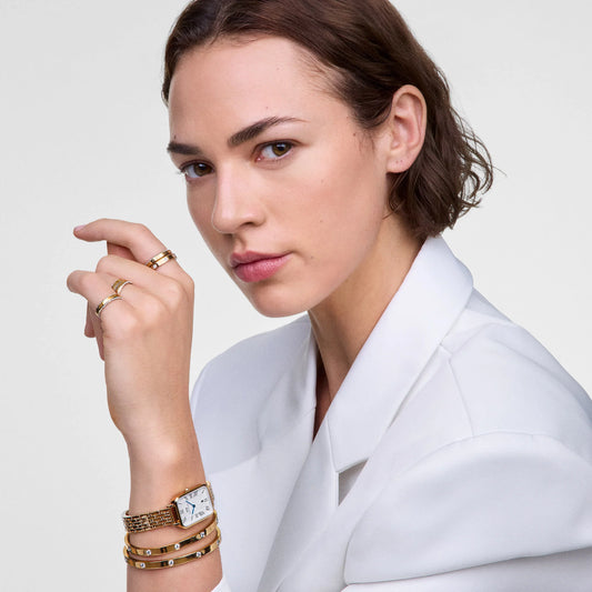 Daniel Wellington - Quadro Roman Numerals Date 5-link Gold