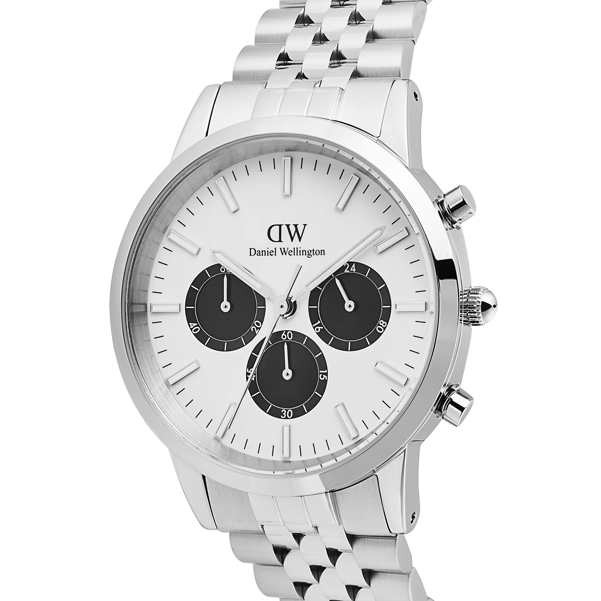 Daniel Wellington - Iconic Chronograph Arch 5-Link Off-White Panda