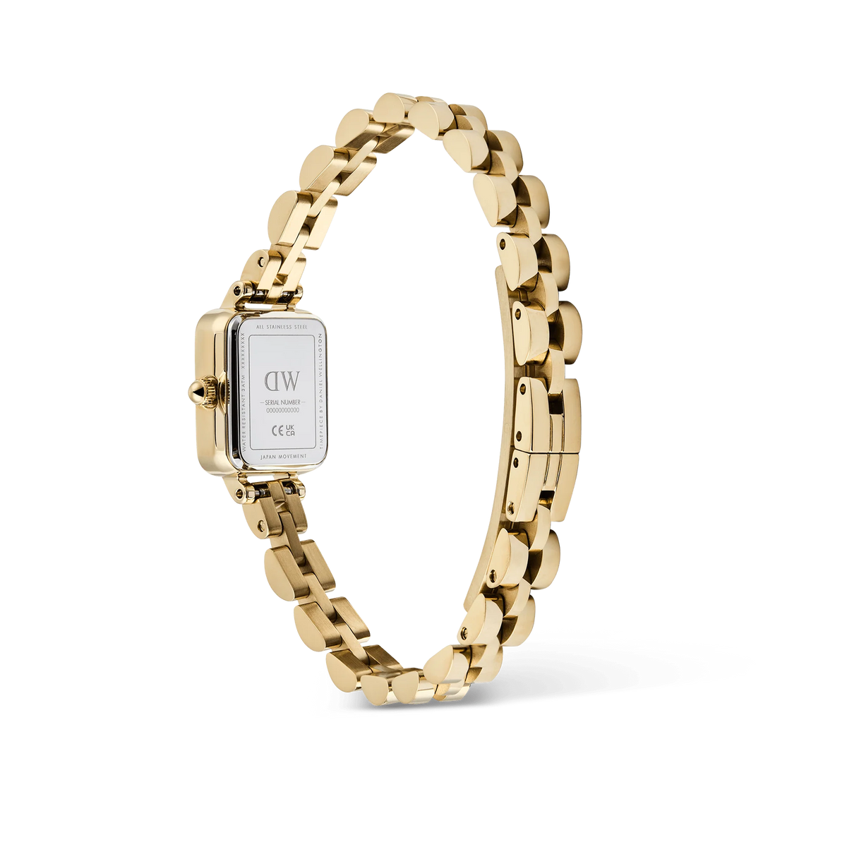 Daniel Wellington - Quadro Mini Arch 3-Link White Sunray Gold