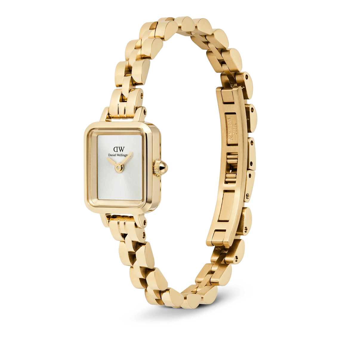 Daniel Wellington - Quadro Mini Arch 3-Link White Sunray Gold