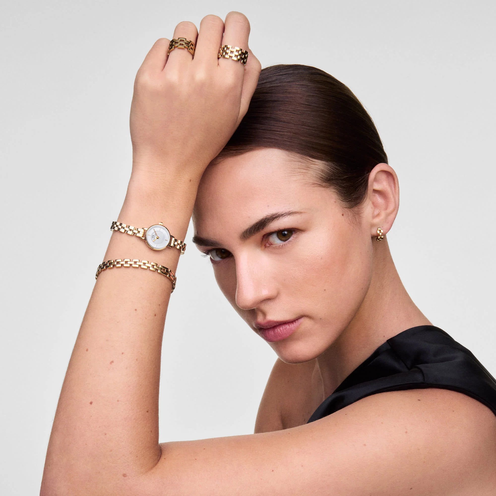 Daniel Wellington - Petite Mini Arch 3-link Gold