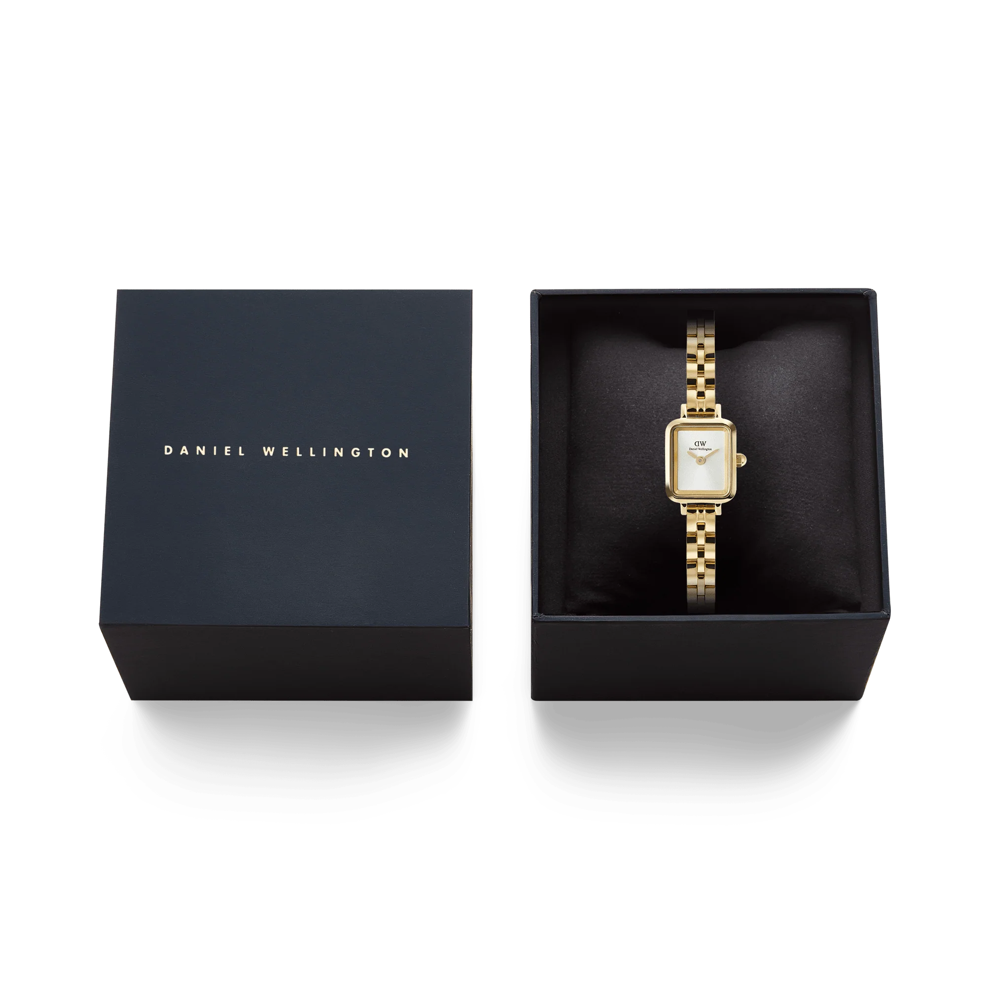 Daniel Wellington - Quadro Mini Arch 3-Link White Sunray Gold