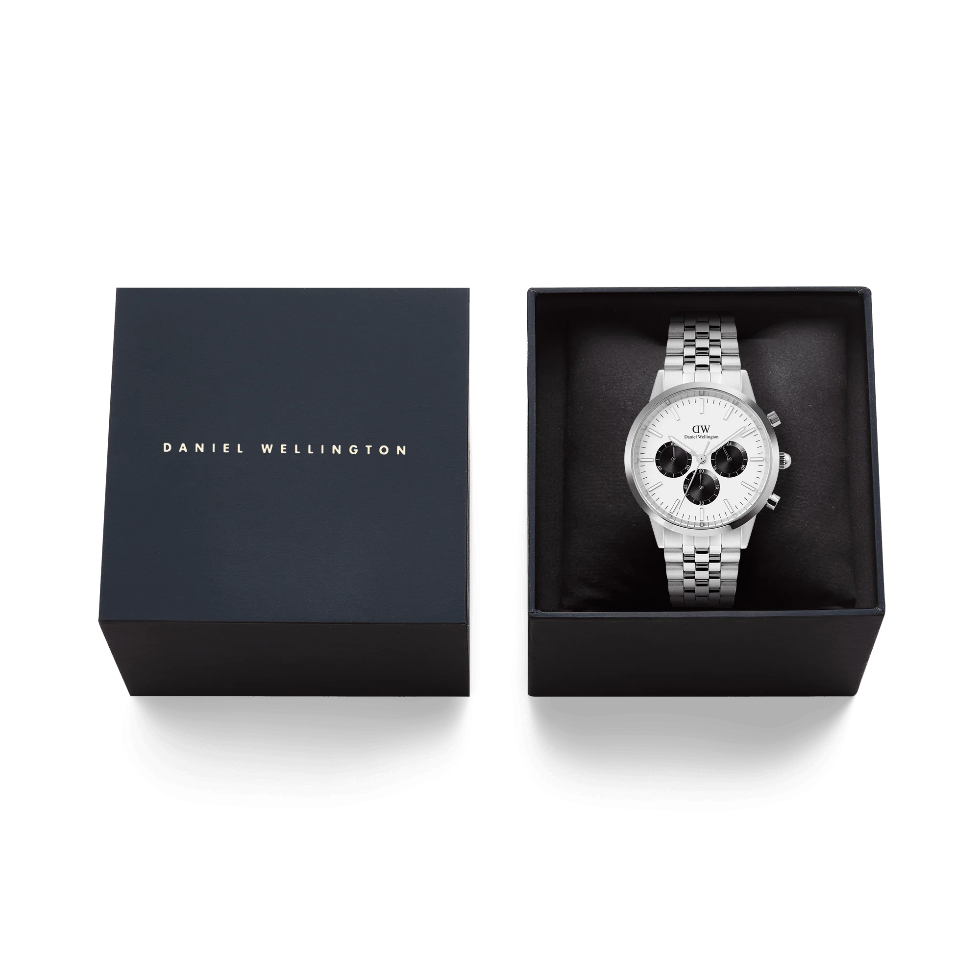 Daniel Wellington - Iconic Chronograph Arch 5-Link Off-White Panda